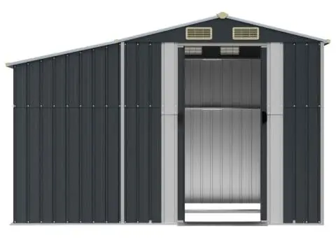 Șopron de grădină, antracit, 277x192,5x179 cm, oțel galvanizat - 5/5