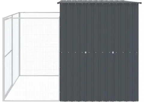 Cușcă de câine cu țarc antracit 214x253x181 cm oțel galvanizat - 5/5