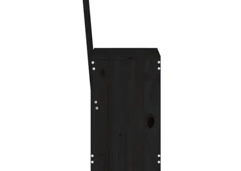 Scaune de bar, 2 buc., negru, 40x42x120 cm, lemn masiv de pin - 5/5