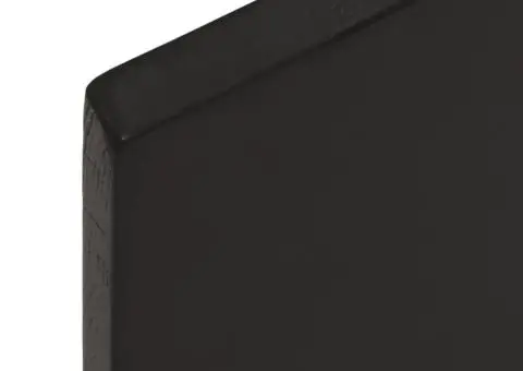 Blat de baie, maro închis, 100x40x2 cm, lemn masiv tratat - 5/5