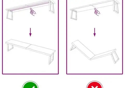 Blat de masă maro 200x40x(2-6) cm, lemn masiv stejar tratat - 5/5