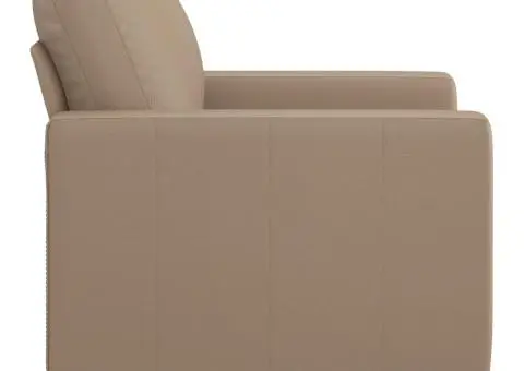 Canapea de o persoană, cappuccino, 60 cm, piele ecologică - 4/5