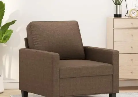 Fotoliu canapea, maro, 60 cm, material textil - 1/5