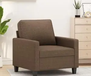 vidaXL Fotoliu canapea, maro, 60 cm, material textil