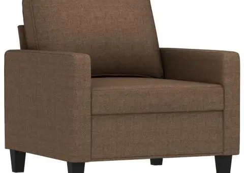 Fotoliu canapea, maro, 60 cm, material textil - 2/5