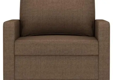 Fotoliu canapea, maro, 60 cm, material textil - 3/5