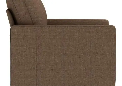 Fotoliu canapea, maro, 60 cm, material textil - 4/5