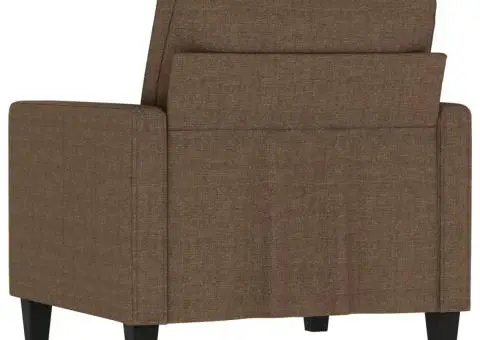 Fotoliu canapea, maro, 60 cm, material textil - 5/5