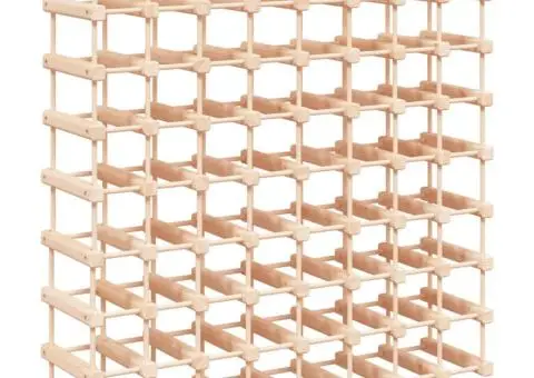 Raft de vin pentru 72 sticle, 90,5x23x90,5 cm, lemn masiv pin - 2/5