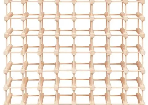 Raft de vin pentru 72 sticle, 90,5x23x90,5 cm, lemn masiv pin - 3/5