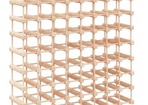 Raft de vin pentru 72 sticle, 90,5x23x90,5 cm, lemn masiv pin - 5/5