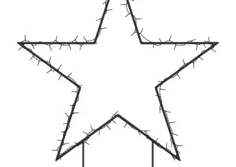 Decorațiune stea cu lumini de Crăciun cu țăruși, 80 LED, 60 cm - 5/5