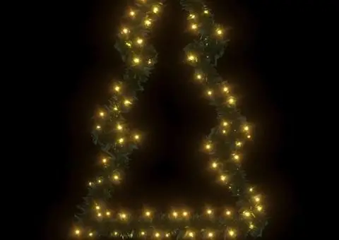 Decorațiune brad cu lumini de Crăciun cu țăruși, 80 LED, 60 cm - 3/5