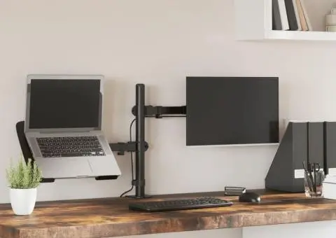 Suport de perete pentru monitor VESA 75/100 mm, negru, oțel - 1/5