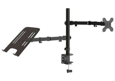 Suport de perete pentru monitor VESA 75/100 mm, negru, oțel - 3/5