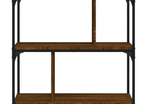 Bibliotecă cu 3 niveluri, stejar maro 76x32x88 cm lemn compozit - 4/5