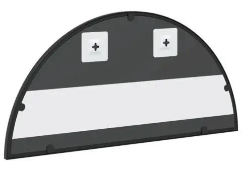 Oglindă de perete, negru, 60x30 cm, arcuită, fier - 5/5