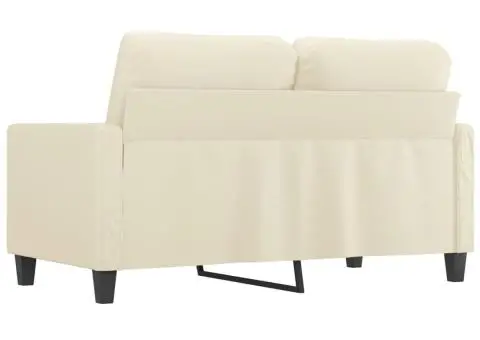 Canapea cu 2 locuri, crem, 120 cm, piele ecologică - 5/5
