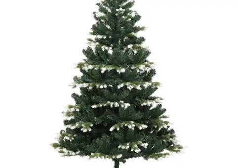 Brad de Crăciun artificial cu balamale și zăpadă pufoasă 240 cm - 2/5