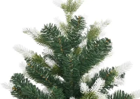 Brad de Crăciun artificial cu balamale și zăpadă pufoasă 240 cm - 5/5