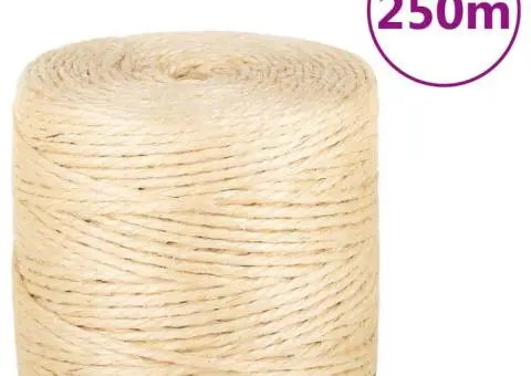 Frânghie, 250 m, sisal 100%, 4 mm - 1/4