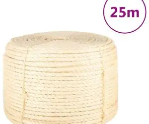 vidaXL Frânghie, 25 m, sisal 100%, 12 mm