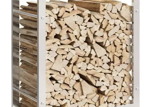 Suport pentru lemne de foc, 50x28x56 cm, oțel inoxidabil - 3/5