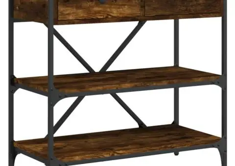 Masă consolă, stejar fumuriu, 75x34,5x75 cm, lemn prelucrat - 2/5