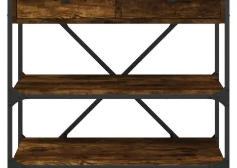 Masă consolă, stejar fumuriu, 75x34,5x75 cm, lemn prelucrat - 5/5