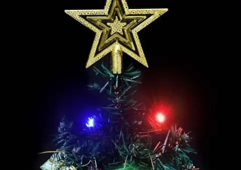 Mini brad artificial pre-iluminat cu 30 LED-uri, verde, 60 cm - 3/5