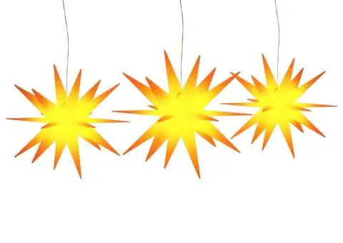 Lumini de Crăciun cu LED-uri, 3 buc., galben, pliabil - 2/5