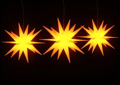 Lumini de Crăciun cu LED-uri, 3 buc., galben, pliabil - 3/5