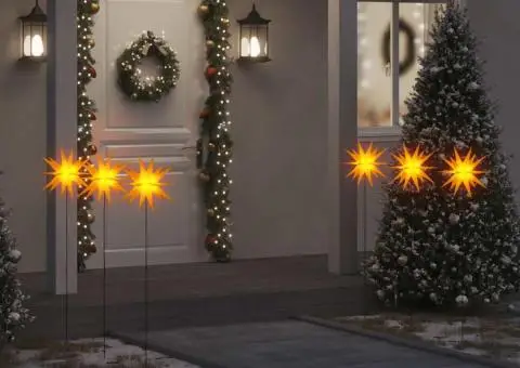 Lumini de Crăciun cu vârfuri LED 3 buc. galben 35 cm pliabil - 1/5