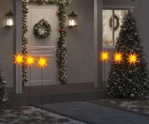 vidaXL Lumini de Crăciun cu vârfuri LED 3 buc. galben 35 cm pliabil