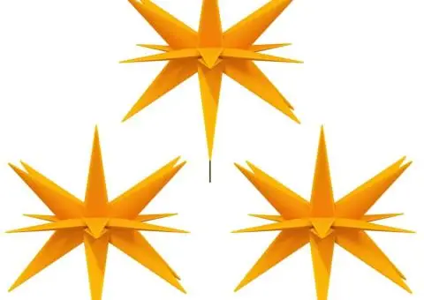 Lumini de Crăciun cu vârfuri LED 3 buc. galben 35 cm pliabil - 3/5