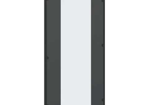 Oglindă de perete, negru, 40x80 cm, dreptunghiulară, fier - 5/5