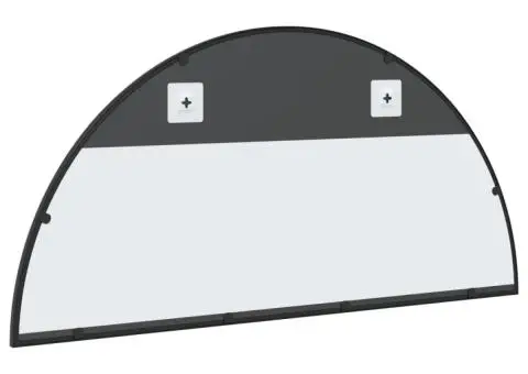 Oglindă de perete, negru, 100x50 cm, arcuită, fier - 5/5