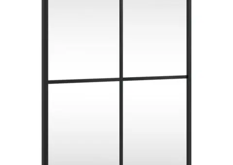 Oglindă de perete, negru, 40x50 cm, dreptunghiulară, fier - 2/5