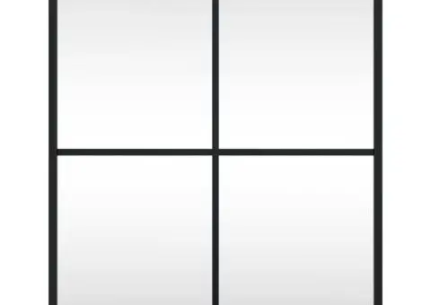 Oglindă de perete, negru, 40x50 cm, dreptunghiulară, fier - 3/5