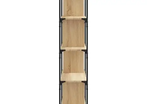 Bibliotecă cu 5 niveluri, stejar sonoma, 76x32x158 cm, lemn - 5/5