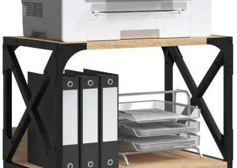 Suport imprimantă 2 niveluri stejar sonoma 44x26x31,5 cm lemn - 3/5