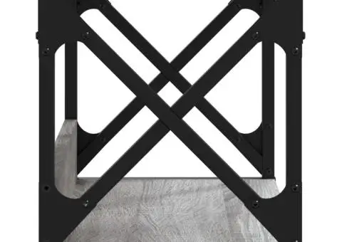 Suport imprimantă 2 niveluri gri sonoma 44x26x31,5 cm lemn - 5/5