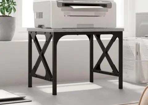 Suport imprimantă, gri sonoma, 40x30x31 cm, lemn prelucrat - 1/5