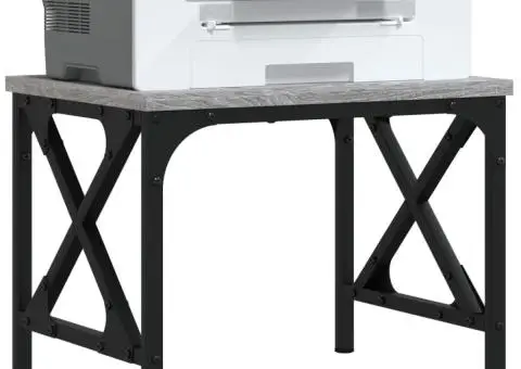 Suport imprimantă, gri sonoma, 40x30x31 cm, lemn prelucrat - 3/5