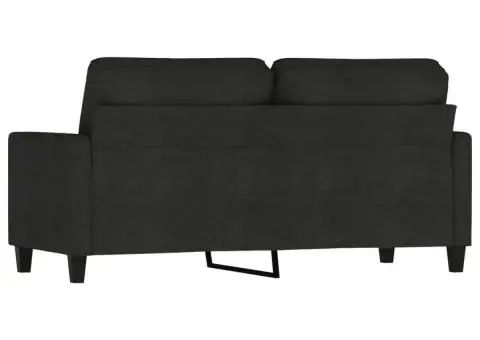 Canapea cu 2 locuri, negru, 140 cm, material textil - 5/5
