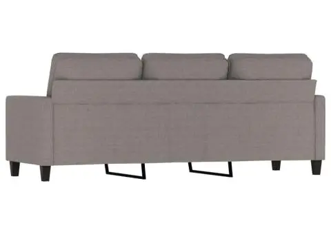 Canapea cu 3 locuri, taupe, 180 cm, material textil - 5/5