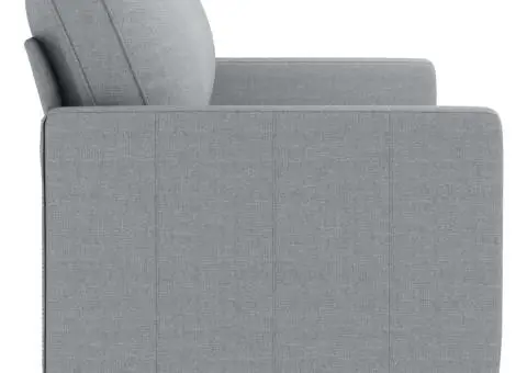 Canapea cu 3 locuri, gri deschis, material 180CM textil - 4/5