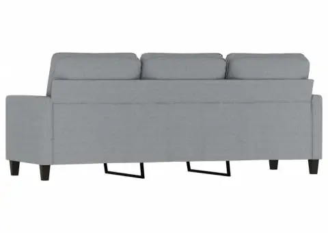 Canapea cu 3 locuri, gri deschis, material 180CM textil - 5/5