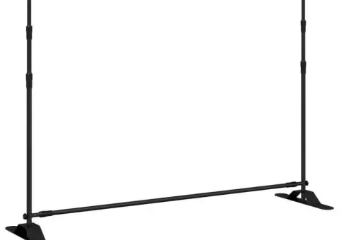 Suport de fundal, negru, 305x243 cm, oțel - 2/5