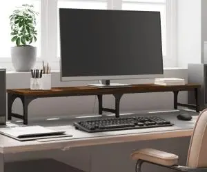 vidaXL Suport pentru monitor stejar maro 105x23x15,5 cm lemn compozit